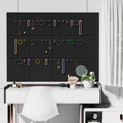 MaxGear Large Cork Board for Wall 48 x 36, 12 Pack Felt Wall Tiles with Pushpins, Black Bulletin Board, Pin Board Tack Board for Office, Home, Decoration