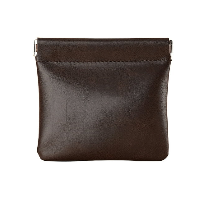 bbymog Organization and Storage Portable Coin Pouchautomatic Closure Coin Pursefaux Leather Organizerbagcash Pouch for Carrying Coin Convenient Jewelry Pouch