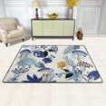 thumbnail image 2 of SKYSONIC 36x24in Blue Maple Leaves Area Rug, Plant Forest Non-Slip Floor Carpet for Indoor Living Dining Room Bedroom, 2 of 7