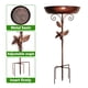 thumbnail image 4 of Bird Bath Feeder | Adjustable Height Iron Stand | Robust Rustproof 30cm Basin Diameter | Removable Rods | Leaf Decor | Outdoor Garden Ornament | Easy Clean | Multi-Functional | 1 Pack, 4 of 7