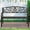 Bronze, variant on Garden Bench Outdoor Metal Bench 50" Park Bench with Armrests, 480lbs Cast Iron Sturdy Steel Frame Furniture for Patio Porch Yard Deck Lawn, Black