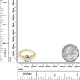 thumbnail image 5 of Gem Stone King 1.70 Ct Green Prasiolite White Created Sapphire 18K Yellow Gold Plated Silver Ring, 5 of 6