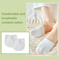 thumbnail image 5 of 6 Pairs Toe Topper Socks Women Invisible Socks Toe Cover Liner Half Socks Seamless Non-Slip Toe Half Socks, 5 of 6