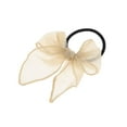 thumbnail image 5 of Unique Bargains 1 Pc Solid Color Bow Ribbon Hair Elastic Band for Home Light Coffee Color, 5 of 5