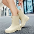 thumbnail image 5 of IUJSOY Rain Boots Women Waterproof Garden Shoes Wide Calf Non-Slip Work Shoes Chelsea Boots, 5 of 9