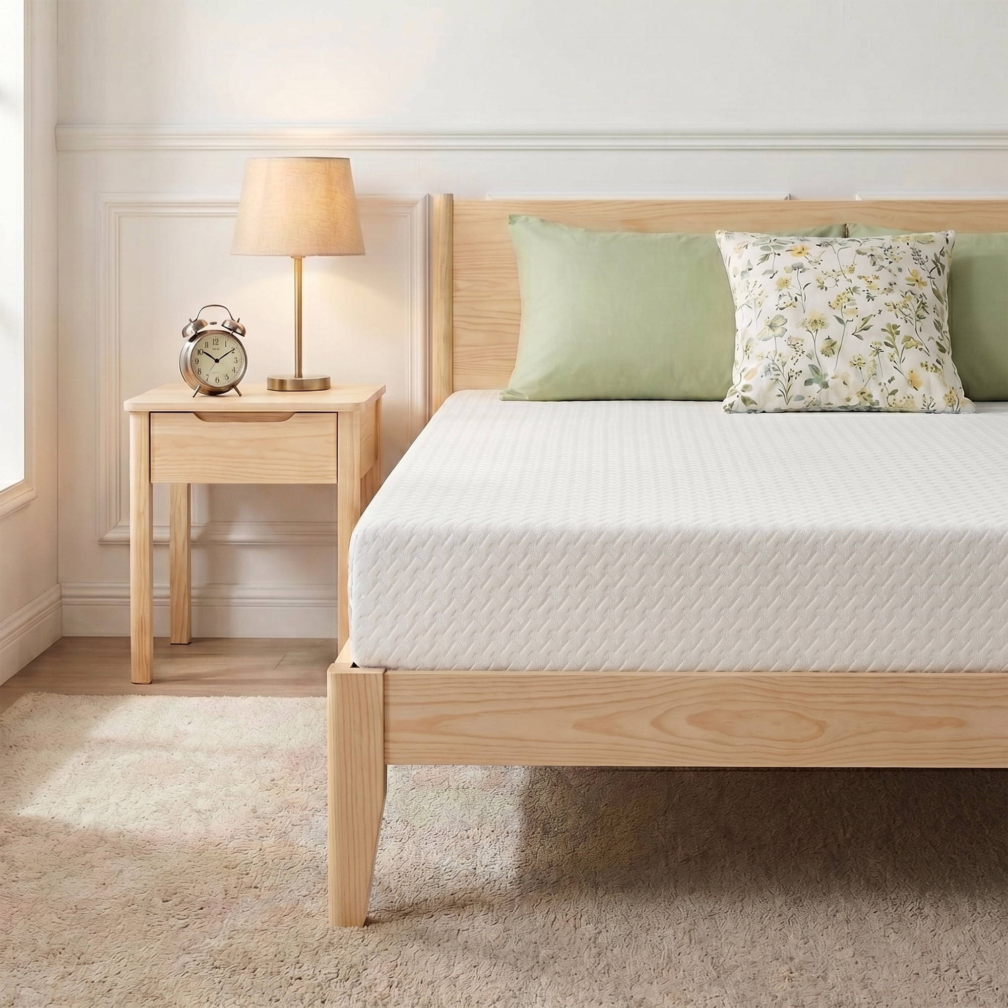 8 inches Twin Mattress,Memory Foam Mattress Bed in a Box with Cooling Green Tea Gel, Medium Firm Support