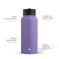 thumbnail image 5 of JoyJolt Vacuum Insulated Water Bottle with Flip Lid & Sport Straw Lid - 32 oz - Purple, 5 of 7