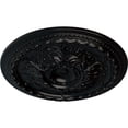 thumbnail image 3 of 28"OD x 2 3/4"P Stockport Ceiling Medallion (Fits Canopies up to 6 1/4"), Hand-Painted Jet Black, 3 of 6