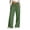 Green, variant on Ynynloco Women's 100%Cotton Palazzo Pants High Waist Flowy Wide Leg Beach Drawstring Trousers with Pockets