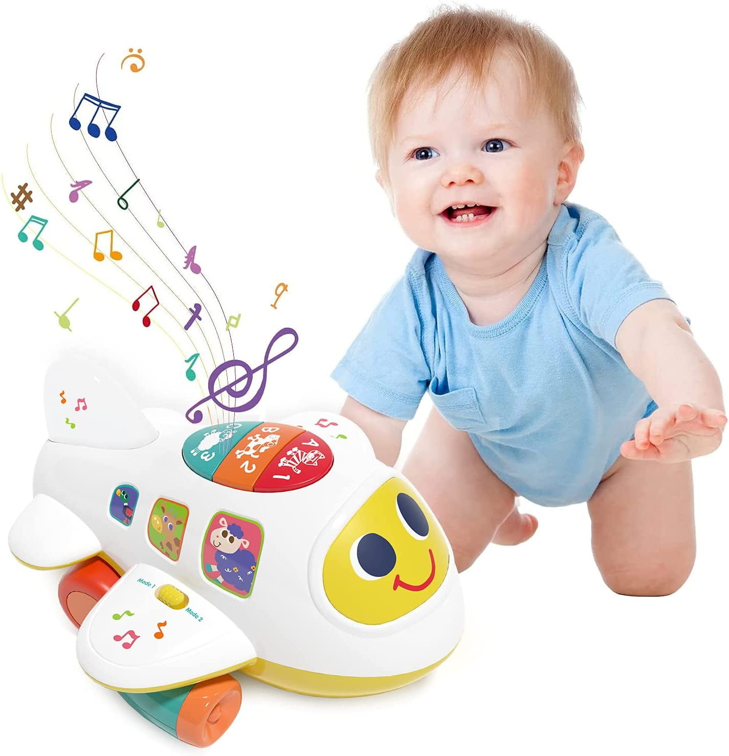 Baby Crawling Toys 1218 Months Musical Airplane Toys for Infant