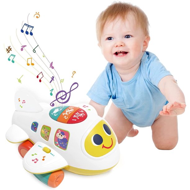 Baby Crawling Toys 1218 Months Musical Airplane Toys for Infant