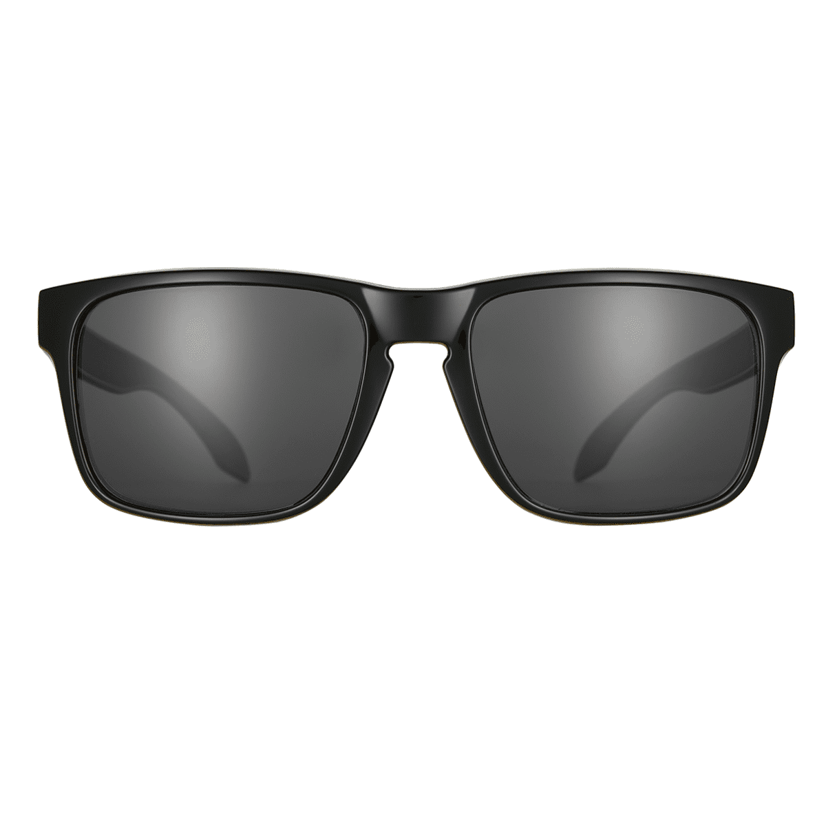 B.N.U.S Corning Real Glass Lens Polarized Sunglasses for Men Women with  Spring Hinges Matte Black Frame G-15 Lenses Italy-Made 