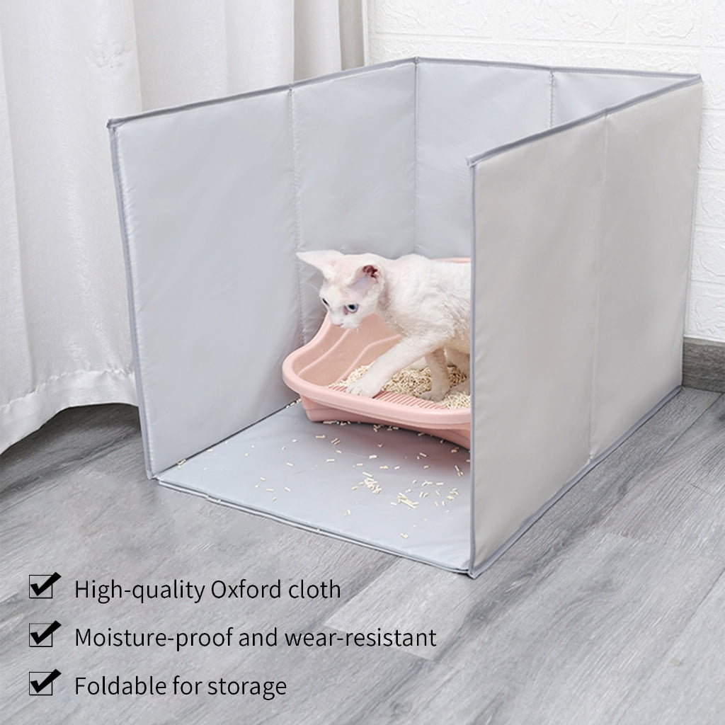 Splash Proof Litter Tray Barrier PVC Coating Protector Mat For Pet Litter Box