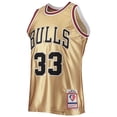thumbnail image 2 of Men's Mitchell & Ness Scottie Pippen Gold Chicago Bulls 75th Anniversary 1997/98 Hardwood Classics Swingman Jersey, 2 of 3