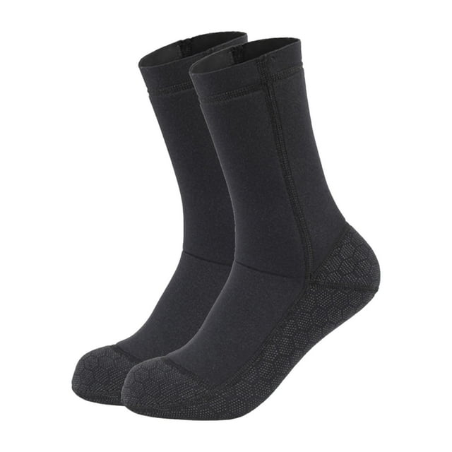 Almencla Diving Socks 3mm Neoprene Beach Water Socks Anti Slip for Snorkel Swim Men M