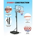 thumbnail image 2 of Système de Panier de Basketball Extérieur Hauteur Réglable 5,5-10 Pi avec Sac de Poids, Conforme à la Norme ASTM, 2 of 12