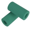 thumbnail image 2 of 1 par de empuñaduras con mancuerna, manijas de barra, empuñaduras gruesas antideslizantes de silicona para levantamiento de pesas, desarrollo muscular, verde, 2 of 5