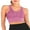 Pink, variant on FANNYC Women's Seamless Cross Front Side Buckle Lace Sports Bras Workout Gym Activewear Bra With Removeable Pads