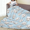 thumbnail image 6 of Salouo Dog Print Bed Blankets,Flannel Blanket Comfortable Air Conditioning Blanket Lightweight Blanket for Sofa Bed Travel & Couch -50"x40", 6 of 8
