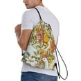 thumbnail image 3 of Easygdp Ducks and Flowers Drawstring Backpack, Beach Sackpack, Travel Sackpack Lightweight for Sports, Gym, Travel, Swimming - Small, 3 of 9