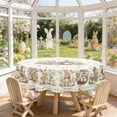 thumbnail image 3 of Round Easter Tablecloth Polyester Waterproof Stain Resistant Table Cover 152Cm for Easter Holiday Party Dining Room Kitchen, 3 of 7
