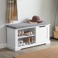 thumbnail image 1 of SoBuy Hallway Shoe Bench Shoe Rack with Removable Seat Cushion FSR84-W, 1 of 7