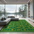 thumbnail image 2 of ODIKA 6'x9' Washable Area Rug Graphic Cartoon Funky Stacks Warning Text Bathroom Men for Dining Room, Under Table, Office Décor, Non-Slip Chair-Friendly, 2 of 7