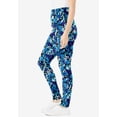 thumbnail image 4 of Woman Within Plus Size Petite Stretch-Cotton Knit Pull-On Printed Leggings, 4 of 5