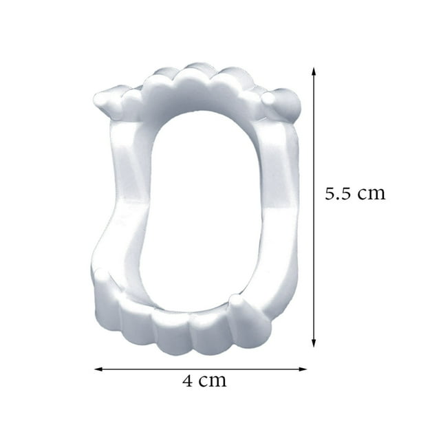 DelightBox 12 White Vampire Fangs, Plastic Teeth, Costume