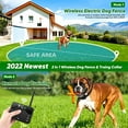 thumbnail image 2 of CACHOR Wireless Dog Fence, 2023 Electric Fence for 2 Dogs Shocks Training Collar Remote 2-in-1,Wireless Pet Containment System with Adjustable Vibration & Shock Training Collar for All Dogs, 2 of 7
