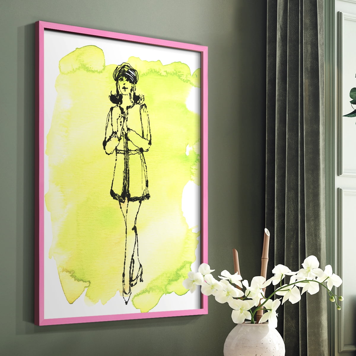 60's Fab I in Paper Solid Wood 11 x 14 Framed Print