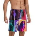 thumbnail image 2 of Logiee cute dogs of different breeds Print Men's Pajama Shorts with Drawstring & Pockets,Sleep Shorts for Men,Sleepwear Bottoms,Elastic Waistband Loungewear-X-Large, 2 of 6
