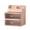 C, variant on Lume Wear Acrylic Makeup Organizer a Clear Vanity Storage Solution with 2 Tier Large Drawers. A Spacious Display Cabinet with Partitioned Compartment for Brushes Eyeshadow and Beauty Supplies
