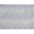 thumbnail image 2 of Zelouf Knoll Retro Chevron On Skylar Rayon Crepe  , Sewing, DIY, Crafts Fabric by the Yard, 437 Aqua/lime, 20 Yard, 2 of 2
