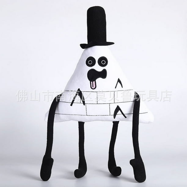 Weird Town Triángulo Muñeco de peluche Amarillo Púrpura Bill Cipher Pesadilla Villano Juguete de dibujos animados