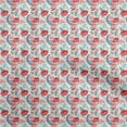 thumbnail image 1 of oneOone Viscose Chiffon Red Fabric Floral Fabric For Sewing Printed Craft Fabric By The Yard 42 Inch Wide, 1 of 5