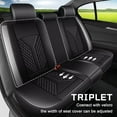 thumbnail image 2 of JIAMAOXIN Car Seat Covers Full Coverage with Waterproof Leather, Airbag Compatible Automotive Vehicle Cushion Cover Universal fit for Most Cars, SUVs and Pick-up Trucks (5 Seats,Black&Gray), 2 of 5