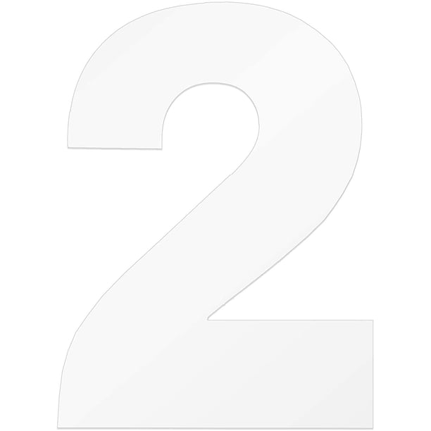 Au Bon Cake Clear Acrylic Template for Shaping Your Cake into Arial-Font  12-Inch Number 2 - Walmart.com