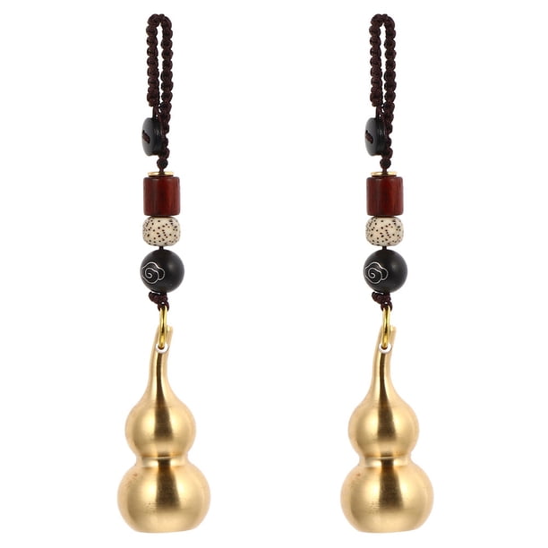 GOOHOCHY 2pcs gourd llaveros llaveros latón gourd llaveros titular de la llave DIY colgante colgante