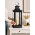 thumbnail image 3 of Serene Spaces Living Modern Black Metal Hurricane Lanterns with Clear Glass Panels, 20" Tall, 3 of 5
