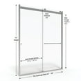 thumbnail image 2 of Miseno MSDREV4476CLBN Revolution 76" High X 44"-48" Wide Sliding Framed Shower Door -, 2 of 2