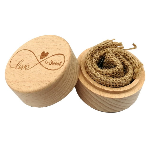 Rustic Wedding Wood Ring Holder Wedding Ring Bearer Wooden ring Box Engagement Engraving Wooden Rings Box