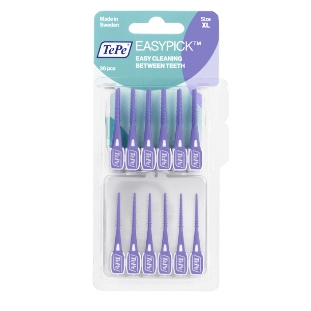 TEPE EasyPick Purple XL 36Pack , Dental Floss Picks