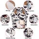 thumbnail image 4 of Mochila para pañales con estampado de vaca para bebés, niñas y madres con accesorios, 4 of 7