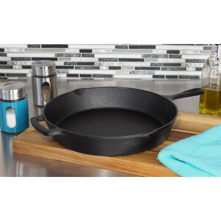 Mainstays 12-Inch Cast Iron Skillet, Size: 12 inch, Black