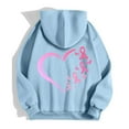 thumbnail image 3 of Breast Cancer Awareness Hoodie 2025 Long Sleeve Zip Up Hooded Sweatshirt with Pockets Pullover Hoodies for Women, 3 of 7