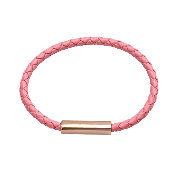 Pulsera para Mujer LuckyLy Piel Vegana Acero Inoxidable Modelo Cala Rosa UNITALLA