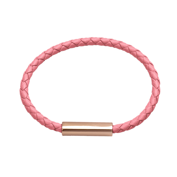 Pulsera para Mujer LuckyLy Piel Vegana Acero Inoxidable Modelo Cala Rosa UNITALLA