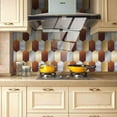 thumbnail image 6 of HmNPlay Peel and Stick Backsplash, 12 PCS 20x10cm Peel and Stick Tile, Waterproof Heat-Resistant PE Self-Adhesive Tiles, Covers 1 Sqm Stick on Backsplash for Kitchen Bathroom Living Spaces, 6 of 9
