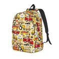 thumbnail image 1 of Disketp Vehicles Mochila de Lona Estampada, Mochila Escolar de Viaje Ligera para Estudiantes y Portátil-Small, 1 of 5